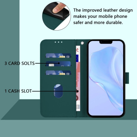 Чехол-книжка Skin Feel S-type для iPhone 16 Pro - зеленый