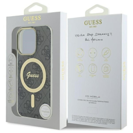 Оригінальний чохол Guess IML 4G MagSafena для iPhone 16 Pro - Black