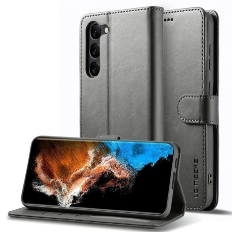 Чохол книжка LCIMEEKE Calf Texture  для Samsung Galaxy S25 5G - сірий