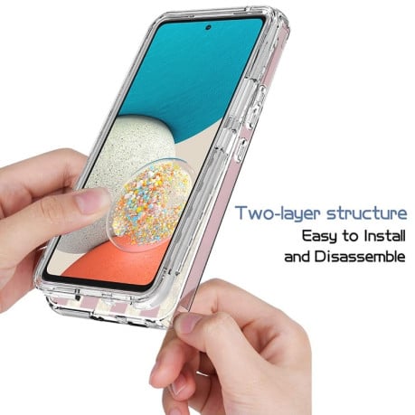 Противоударный чехол Transparent Painted для Samsung Galaxy A53 5G - Rose