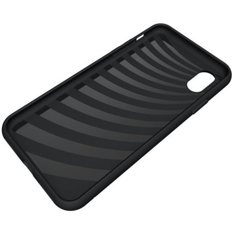 Протиударний чохол із слотом для кредитної картки Brushed на iPhone Xs Max 6.5 - чорний