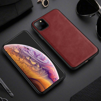Ультратонкий чехол X-level Earl III Series Leather Texture All-inclusive на iPhone 11 Pro Max -красный