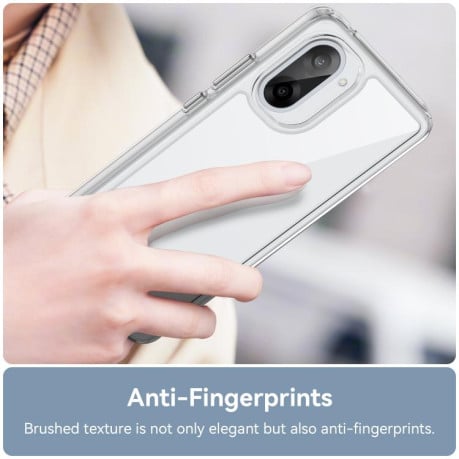 Чехол Colorful Acrylic Series с цветним бампером на OnePlus Nord CE5 5G - прозрачный