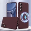 Силіконовий чохол Shockproof Silicone з Magsafe на Samsung Galaxy S25 FE 5G - коричневий