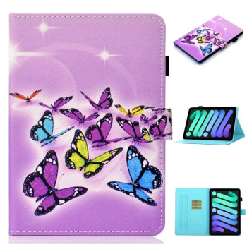 Чехол-книжка Coloured Drawing для iPad mini 7/ mini 6 - Butterflies