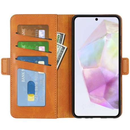 Чехол-книжка Dual-side Magnetic Buckle для Samsung Galaxy A36 - желтый