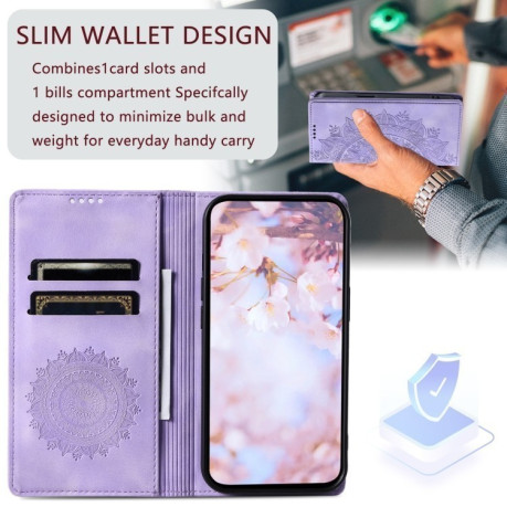 Чохол-книжка Totem Embossed Magnetic Leather для Samsung Galaxy A16 5G - фіолетовий