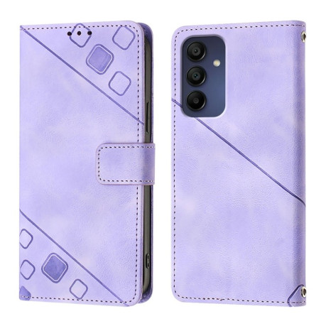 Чохол-книжка Skin-feel Embossed для Samsung Galaxy A16 5G - фіолетовий
