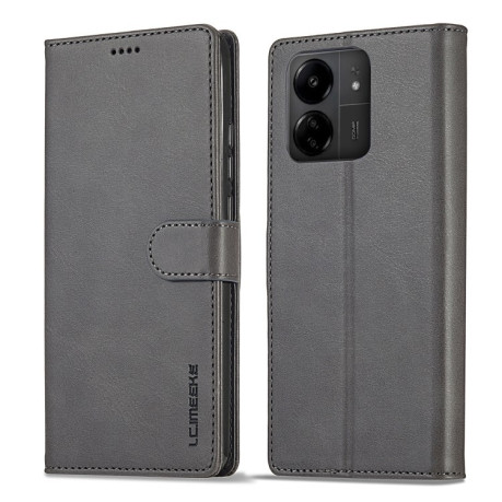 Чехол книжка LCIMEEKE Calf Texture на Xiaomi 14T - серый