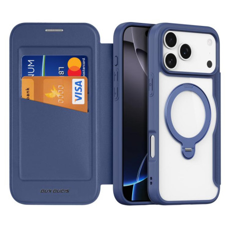 Чохол-книжка DUX DUCIS Skin X Pro Series Magsafe на iPhone 17 Pro - синій