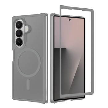 Ударостійкий гібридний чохол Skin Feel з MagSafe на Samsung Galaxy Fold8 Ultra 5G — темно-сірий