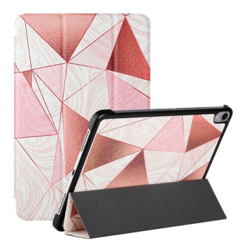 Чехол-книжка Silk Texture Colored Drawing Pattern для iPad mini 7/ mini 6 - Marble Stitching Sand Pink