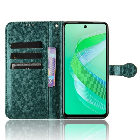 Чехол-книжка Honeycomb Dot для Infinix Smart 8 - зеленый