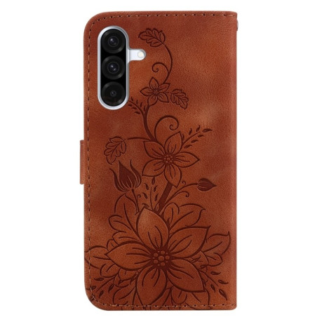Чохол-книжка Lily Embossed Leather  для Samsung Galaxy A36 5G / A56 5G - коричневий