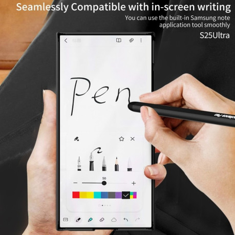Протиударний чохол GKK Ultra-thin Holder with Pen Slots &amp; Stylus Pen  для Samsung Galaxy S25+ 5G - Titanium Gray