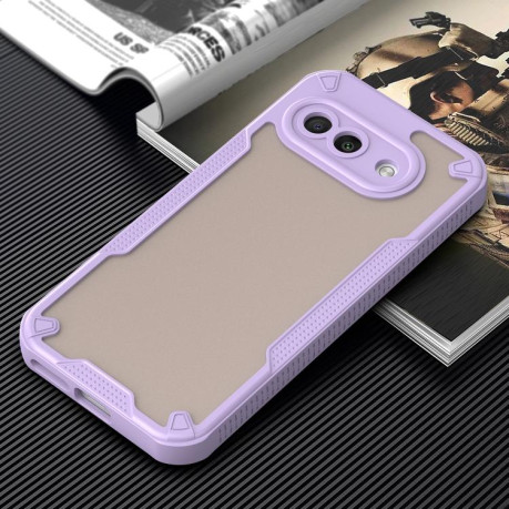 Противоударный чехол Armor Glaze PC Hybrid для Google Pixel 9a - фиолетовый