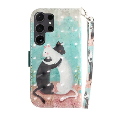 Чехол-книжка 3D Colored Horizontal для Samsung Galaxy S24 Ultra 5G - Black White Cat