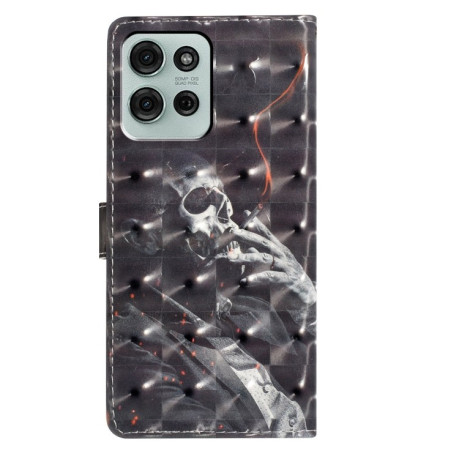 Чохол-книжка 3D Painting для Motorola Moto G75 5G - Skull