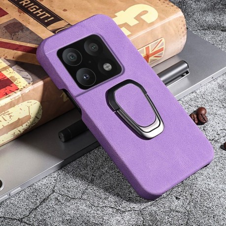 Противоударный чехол EsCase Ring Holder для OnePlus 10 Pro - фиолетовый