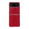 Кожаный чехол Genuine Pinshang Series Nano для Samsung Galaxy  Flip4 5G - красный