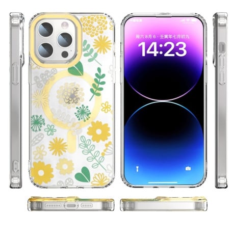 Чохол протиударний with Magsafe Magnetic Shockproof для iPhone 15 - Chrysanthemum