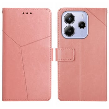 Чехол- книжка Y-shaped Pattern Flip Leather на Xiaomi Redmi Note 14 4G - розовый