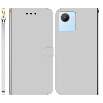 Чохол-книжка Lmitated Mirror для Realme C30 - сріблястий