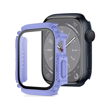 Противоударная накладка с защитным стеклом Armor Waterproof для Apple Watch Series 8/7 41mm - фиолетовый