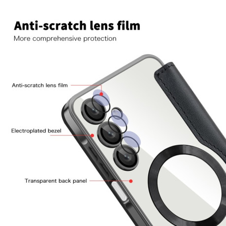 Чохол-книжка Shield MagSafe RFID Anti-theft Leather  для Samsung Galaxy A16 5G - чорний