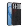 Ультратонкий чехол ABEEL C Carbon Fiber Series 6D Micro Relief MagSafe для Xiaomi Redmi K90 Pro Max/Poco F8 Ultra — чёрный/красный