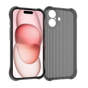 Противоударный чехол Water Ripple Fine Hole для iPhone 16 Plus - черный