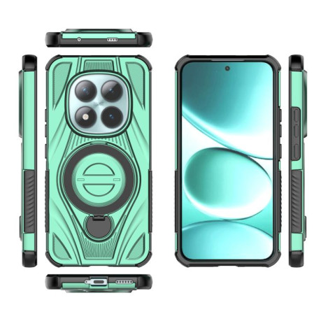 Чехол Star Ring Metallic Pivot Bracket с кольцом-держателем для Poco 8 Pro/Redmi Note 15 Pro+ 5G Global 163.3mm — зелёный