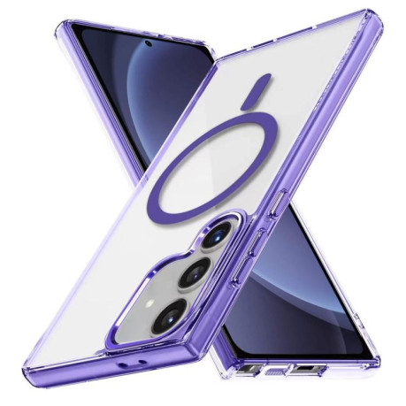 Протиударний чохол Ice Color Magnetic Series TPU Hybrid Acrylic Magsafe для Samsung Galaxy S25+ 5G - фіолетовий