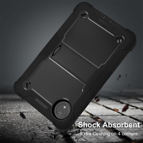 Чохол Silicone Hybrid PC Tablet Case with Holder &amp; Shoulder Strap для Xiaomi Redmi Pad SE 8.7 - чорний