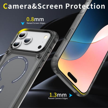 Противоударный чехол Skin Feel TPU + PC MagSafe Magnetic для iPhone 17 Pro - черный