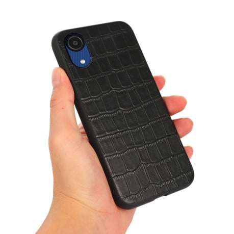 Протиударний чохол Crocodile Texture для Samsung Galaxy A03 Core - чорний