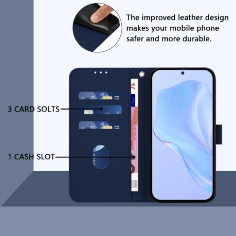 Чехол-книжка Skin Feel Solid Color Leather для Infinix Zero 30 4G - синий