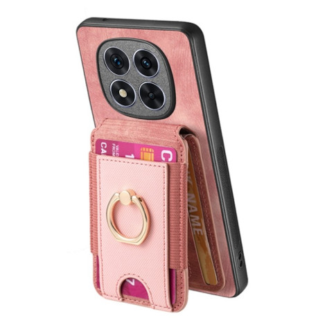 Протиударний чохол Retro Splitable Magnetic Card для Xiaomi Redmi Note 14 Pro+ 5G - рожевий