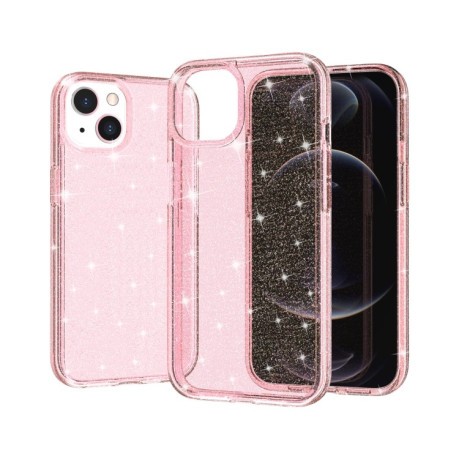 Протиударний чохол Terminator Style Glitter для iPhone 14/13 - рожевий