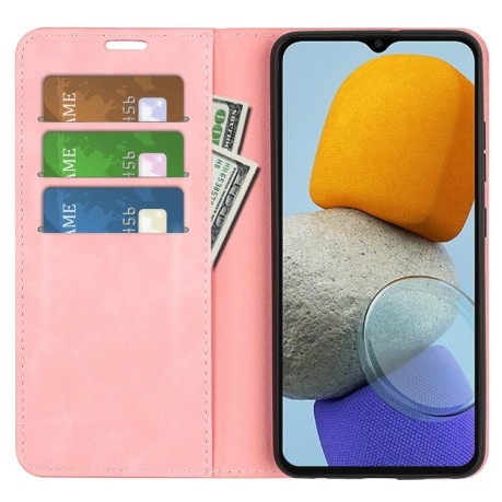 Чехол-книжка Retro Skin Feel Business Magnetic на Samsung Galaxy M23 5G - розовый