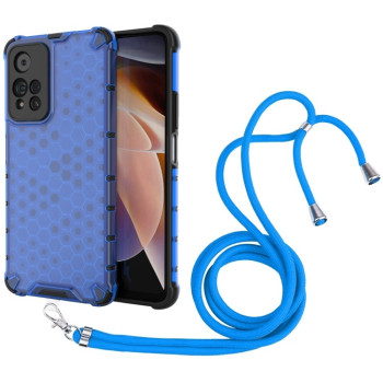 Протиударний чохол Honeycomb with Neck Lanyard для Xiaomi Note Redmi 11 Pro 5G (China)/11 Pro+ - синій