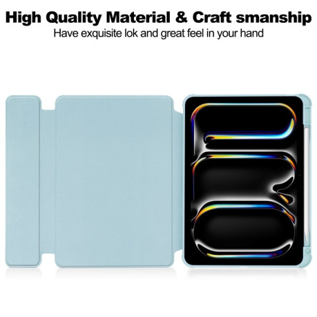 Чохол-книжка Transparent Rotation Smart Leather для iPad Pro 13 2024 - блакитний