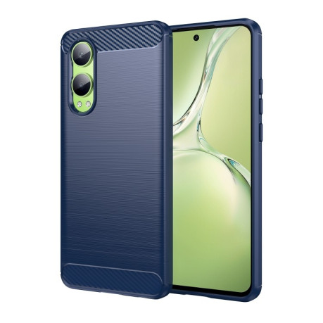 Протиударний чохол Brushed Texture Carbon Fiber на OnePlus Nord CE4 Lite - синій
