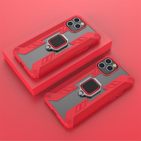 Противоударный чехол Iron Warrior на iPhone 12/12 Pro - красный