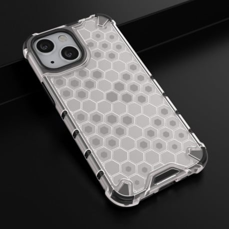 Протиударний чохол Honeycomb with Neck Lanyard для iPhone 13 mini - білий