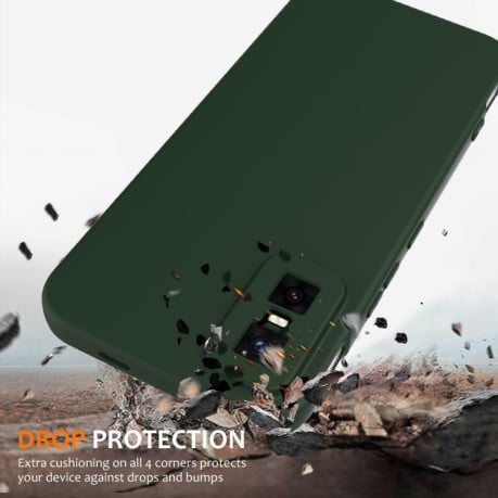 Силиконовый чехол Shockproof Silicone с Magsafe на Infinix GT 30 Pro - зеленый