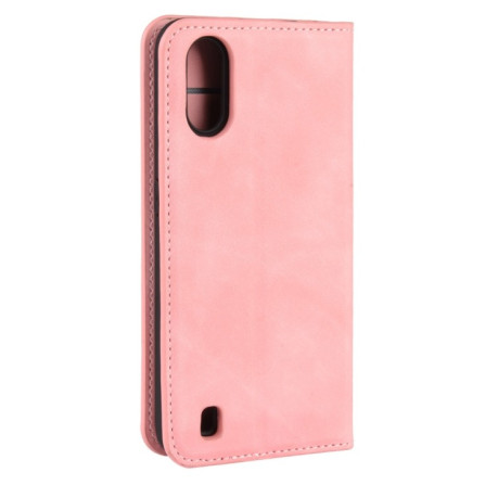 Чехол-книжка Retro-skin Business Magnetic на Samsung Galaxy M01-розовый