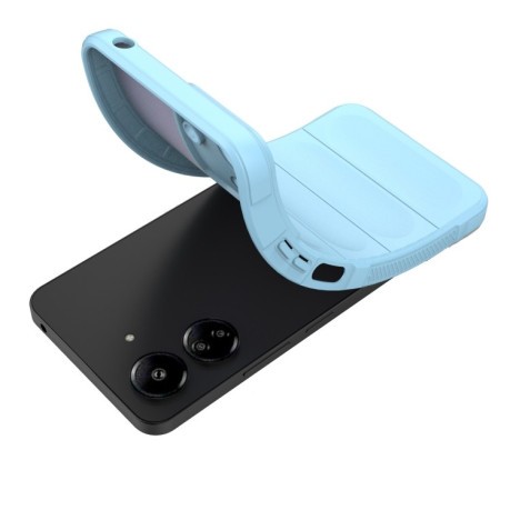 Силиконовый чехол Magic Flannel для Xiaomi Redmi 13C 4G Global/Poco C65 - голубой