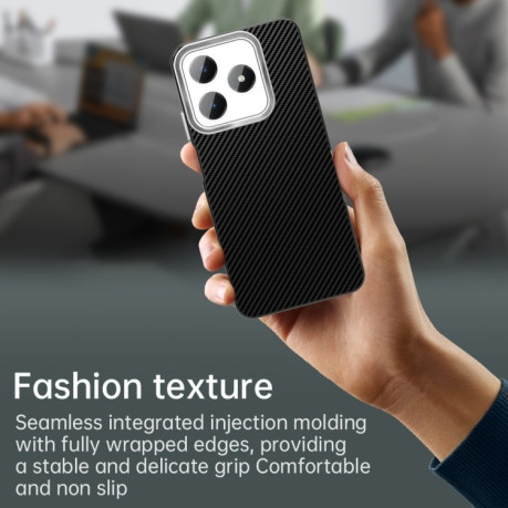 Ударозащитный чехол HMC Carbon Fiber Series IMD на Realme C61/C63/Note 60/Note 60x - черный