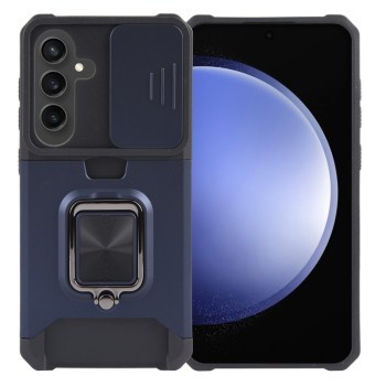 Противоударный чехол Armor Camera Shield для Samsung Galaxy S24 5G - синий